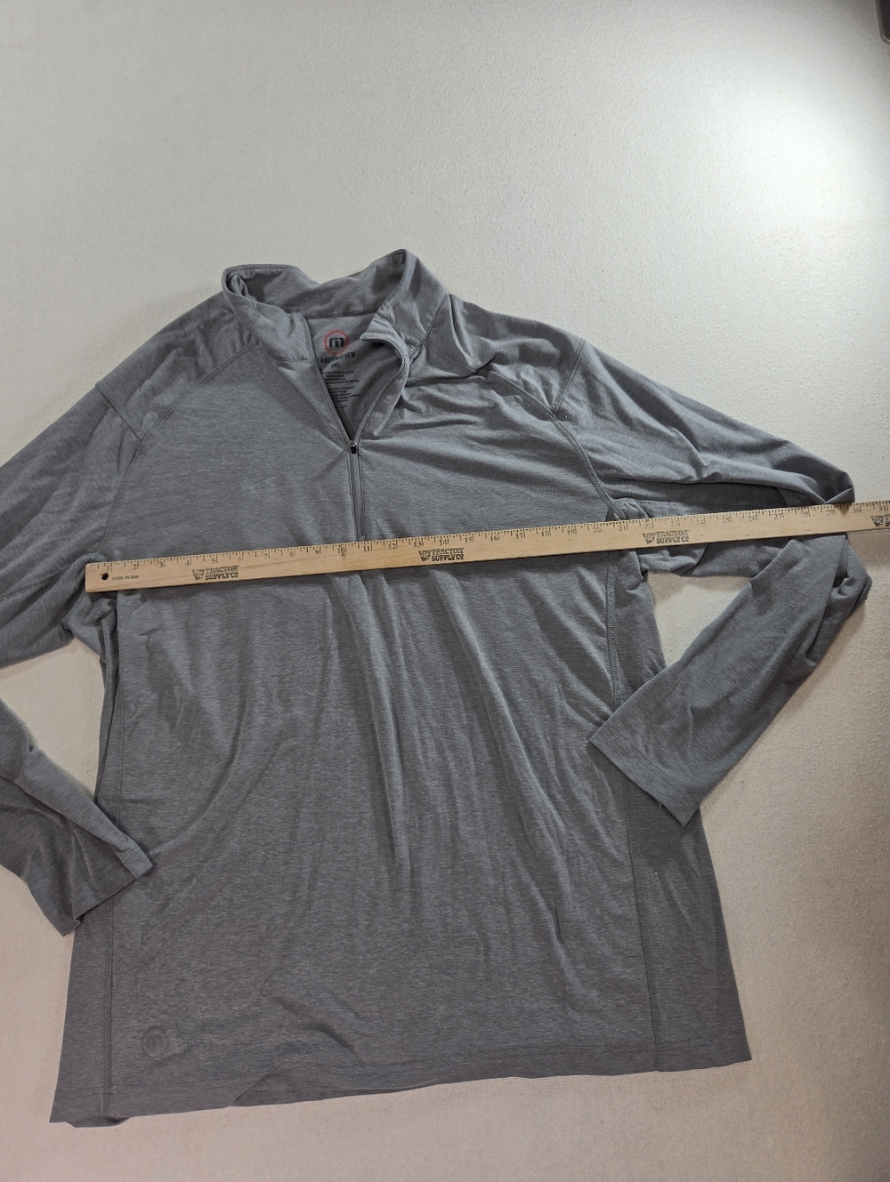TravisMathew 1/4 Zip Pullover XXL Gray Lightweight Golf - Picture 5 of 7